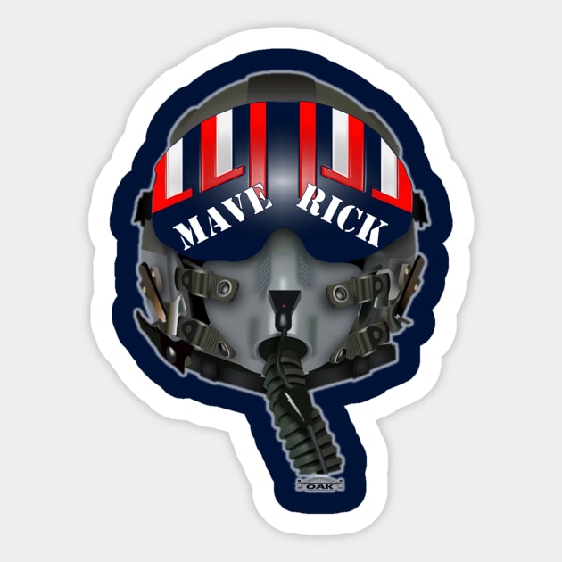 Fighter Pilot Mav Sticker by Original Astoria Kid